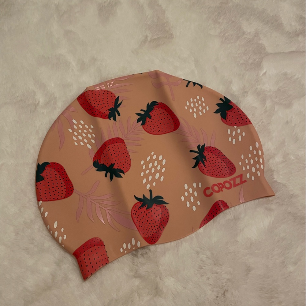COPOZZ Strawberry Women’s Swim Cap